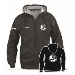 Basic Hoody Full Zip Anthracite Mélange