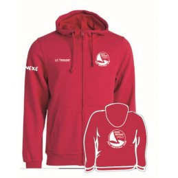 Basic Hoody Full Zip Rouge